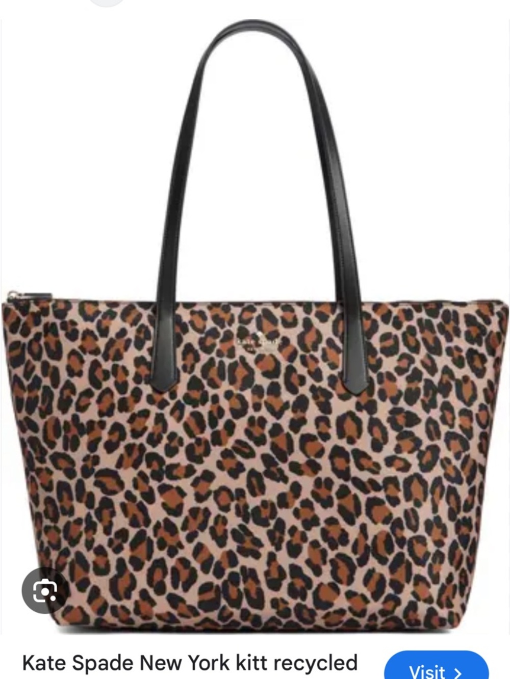 ISO - Kate Spade Kitt Nylon Medium Leopard Tote Bag Purse